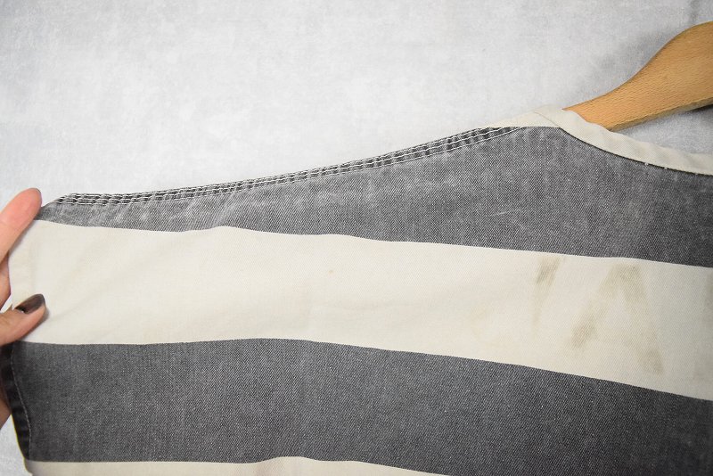 囚人 プルオーバーシャツ Vネック ボーダー柄 │ヴィテージ古着屋Feeet