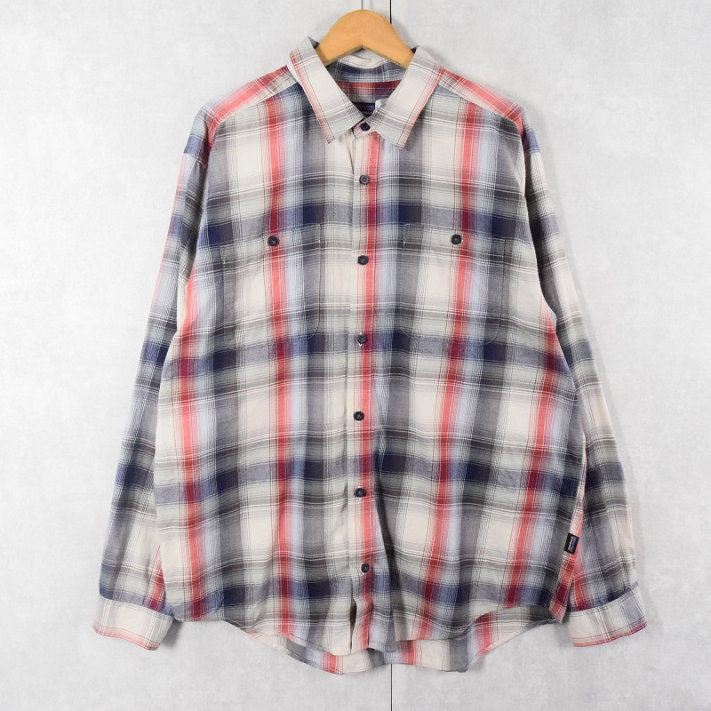 パタゴニア アウトドア 長袖シャツ シャドーチェック オーガニック