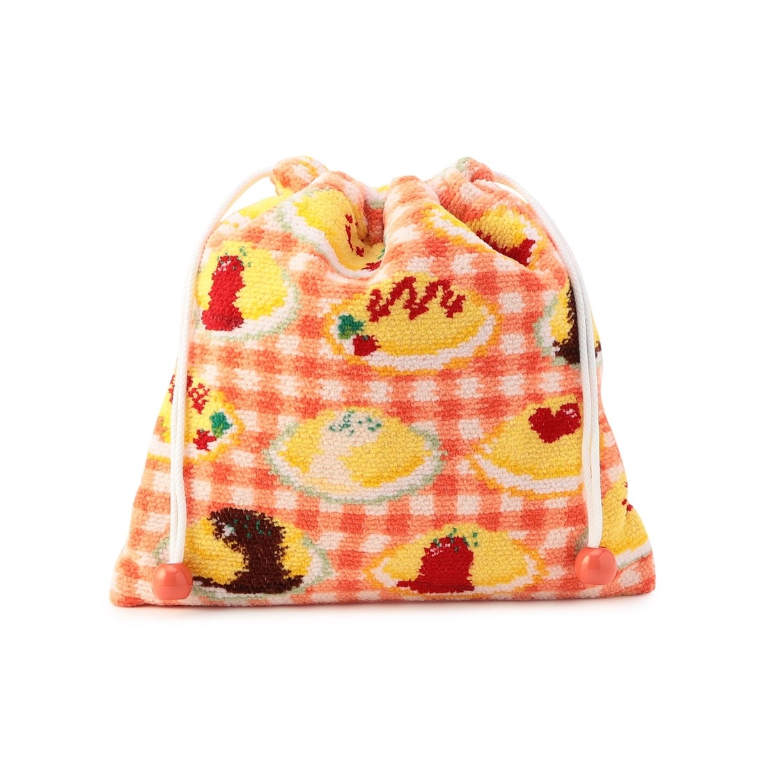 ハッピーオムライス 巾着 L/HOR-243071(アプリコット): LOVERARY BY