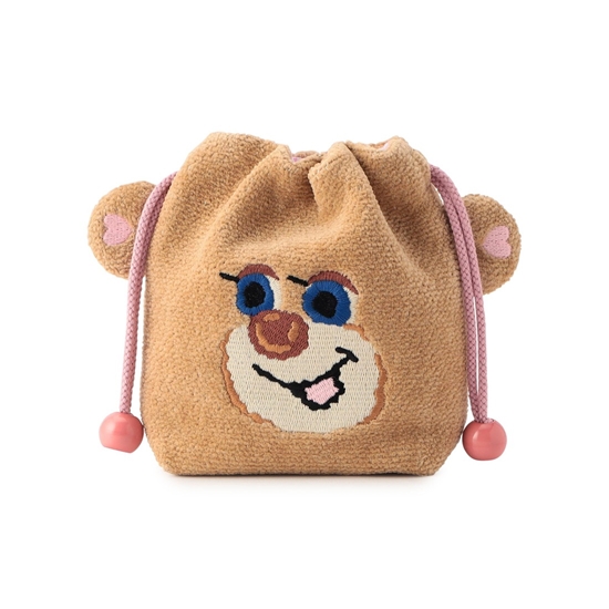 ドアップテディガール 耳付き巾着 L/DUG-243242(ベージュ): LOVERARY