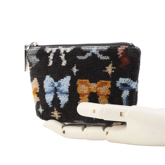 メニーリボンズ 舟型ポーチ L/MYR-257467(チャコールグレー): LOVERARY