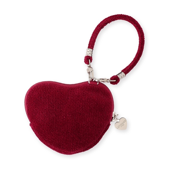 ラブラリーハート ハート型ポーチ L/LRH-243239(ダークレッド