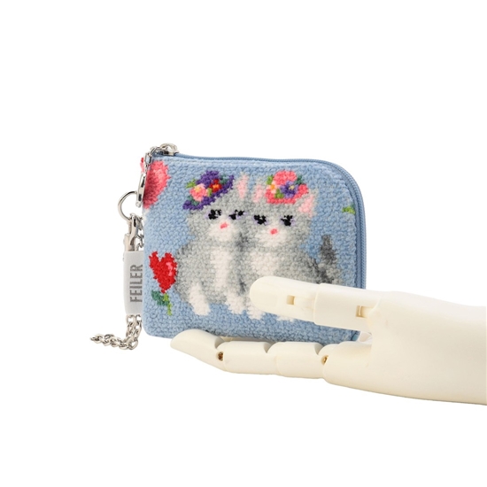 モンプティシャ ミニポーチ MCH-260374(ライトブルー): FEILER