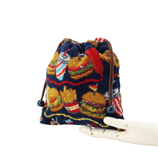 バーガーショップ 巾着 L/BUR-257127(ネイビー): LOVERARY BY FEILER