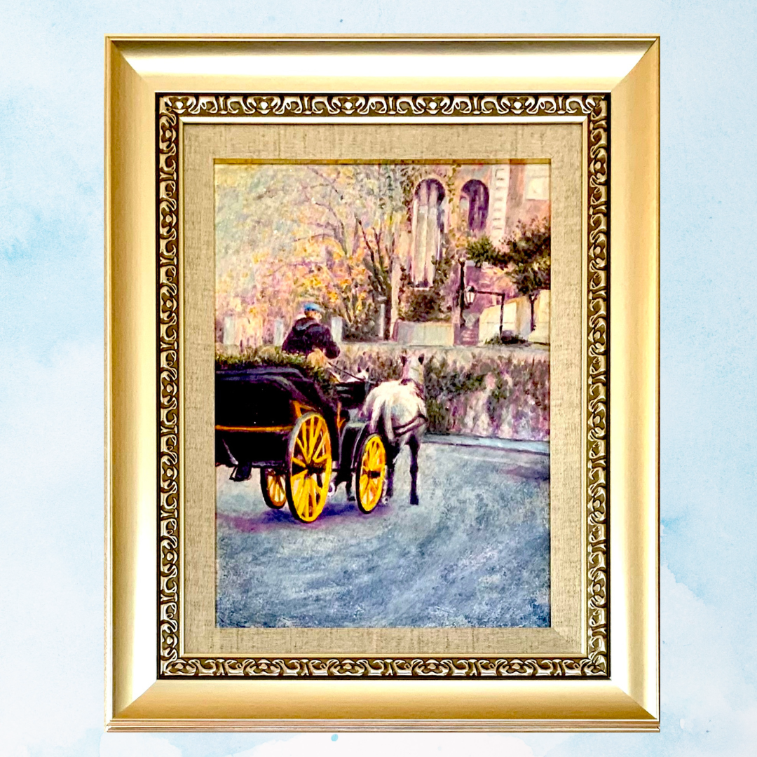 Christmas③】アクリル画 F4 風景画 絵画 Christmas③】アクリル画 F4