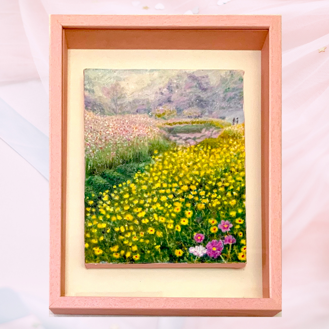 風景画「紅葉の山里」アクリル画 B2 額なし by 福家佳則 / Fukei-ART