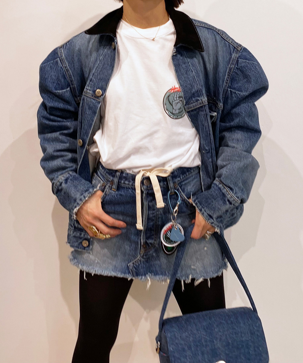 DAMAGE DENIM MINI SKIRT｜HOLIDAY（ホリデイ）OFFICIAL ONLINE STORE