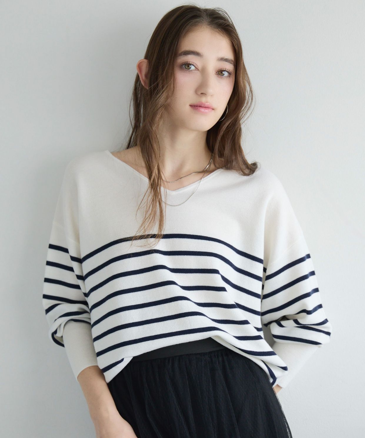 ミラノリブドルマンスリーブニットプルオーバー｜Stola.（ストラ）公式