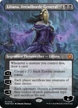 Foil】□絵違い□《戦慄衆の将軍、リリアナ/Liliana, Dreadhorde