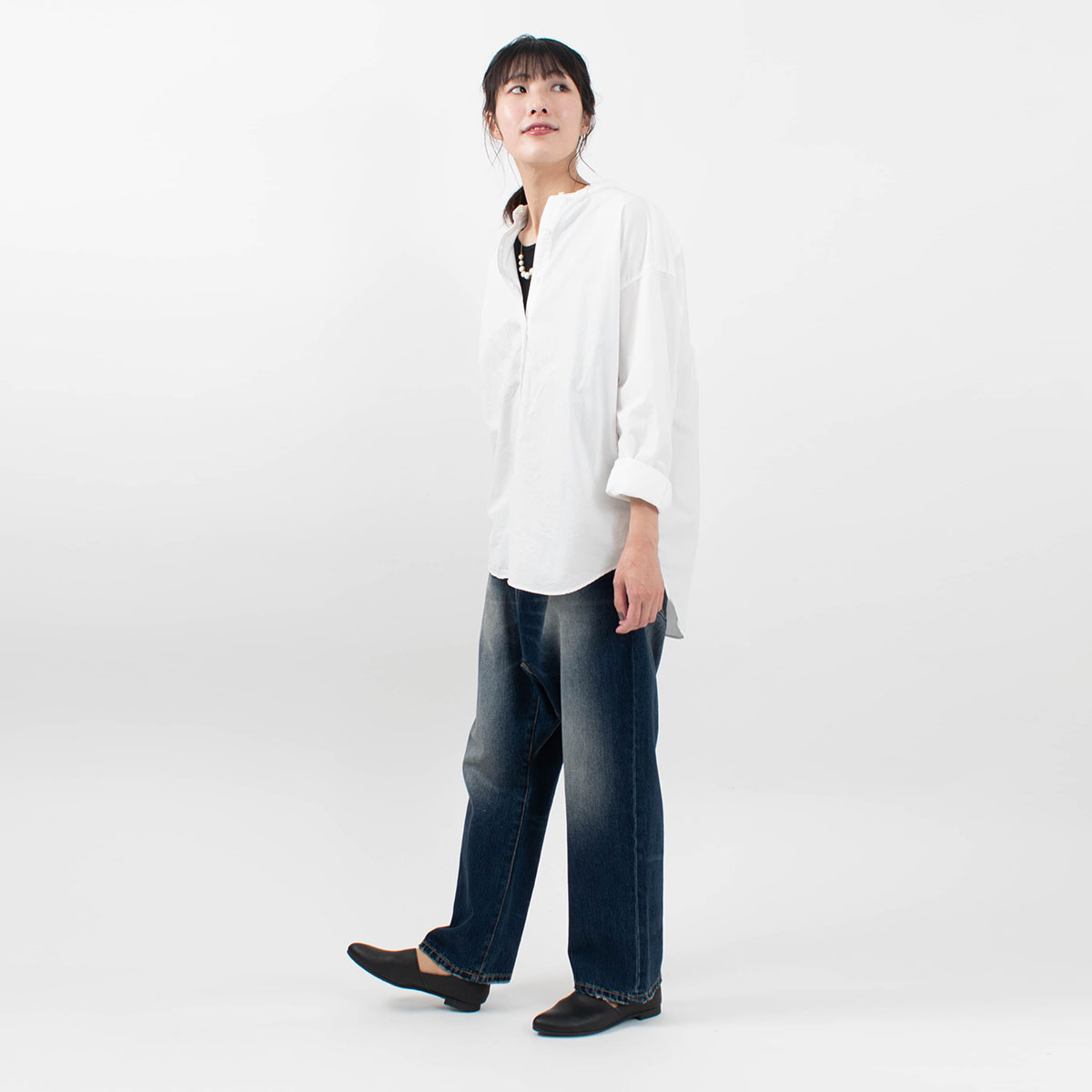 ichi デニムサルエルパンツ｜ナチュラルファッション・ナチュラル服の通販