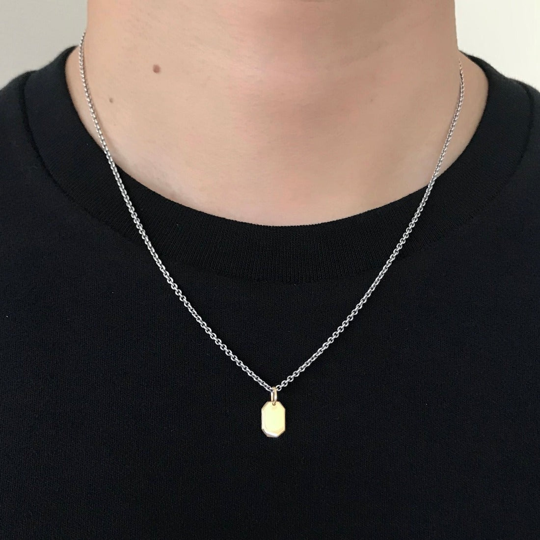 Anchor Chain Crystal Charm Necklace