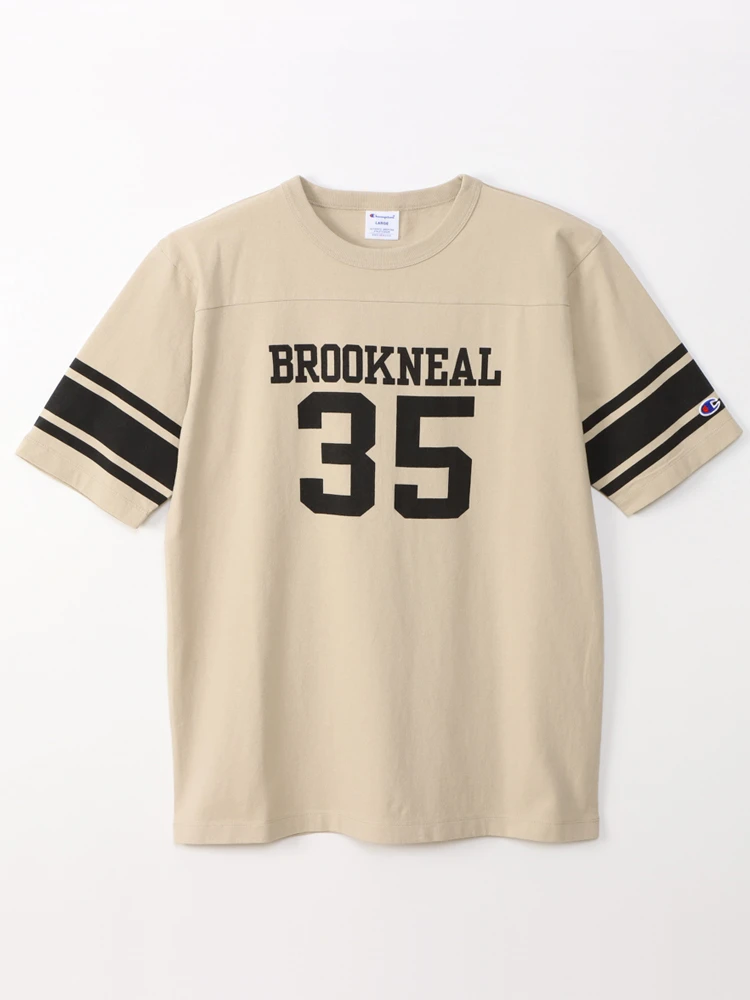 ブラック 【Champion(チャンピオン)】フットボールTシャツ