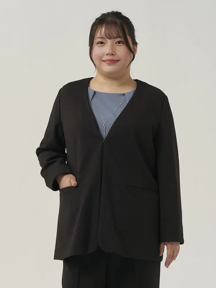 SalaSweet (サラスウィート)】ポンチノーカラージャケット