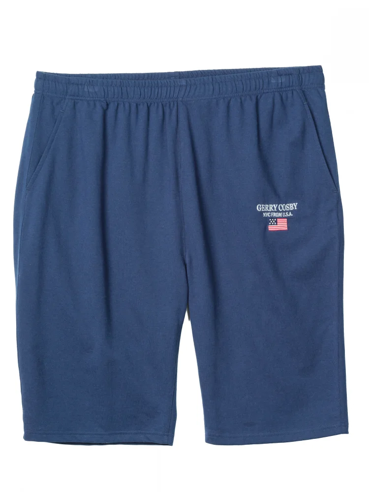 ネイビー 【COSBY(コスビー)】ミニ裏毛刺繍ハーフパンツ | フォーエル