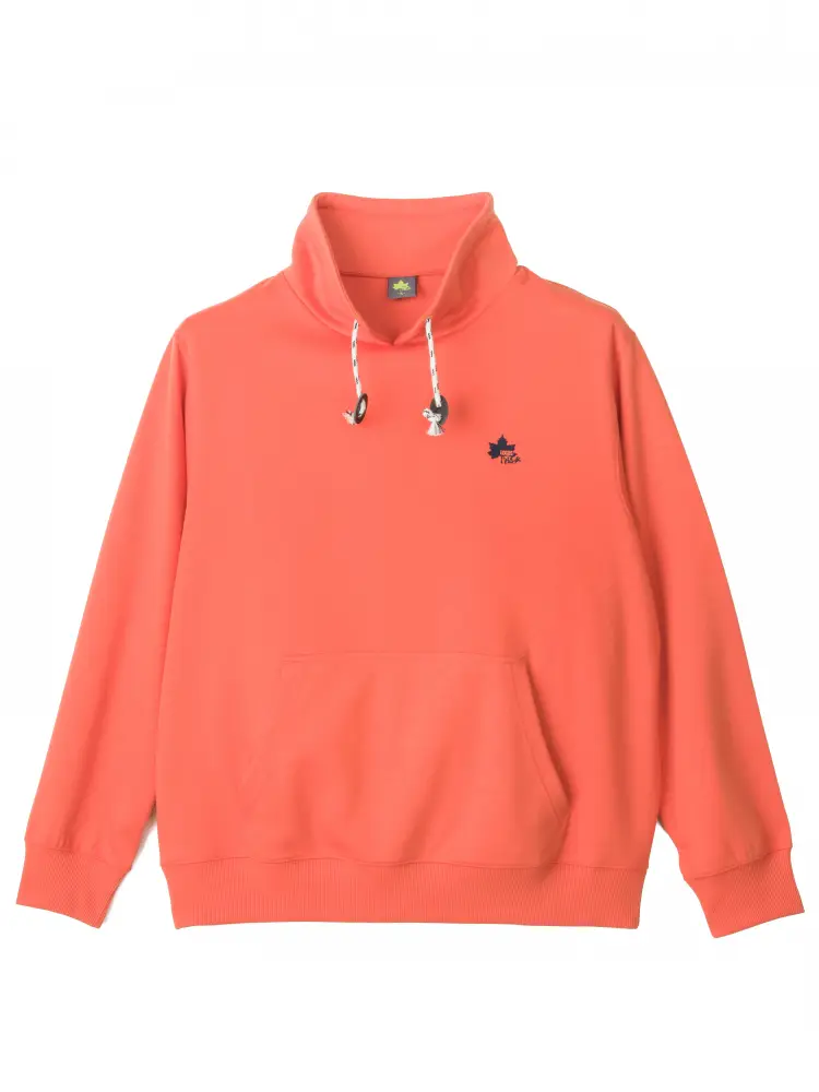 オレンジ 【ロゴスパーク】ダンボールスピンドルネックトレーナー