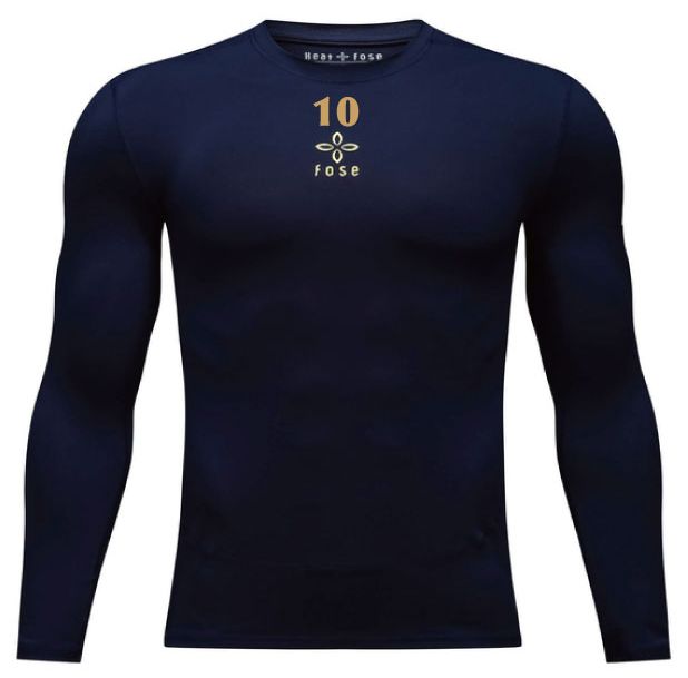 ジュニア・ハイネック長袖ネイビー】アンダーシャツ | 共感をつなぐ