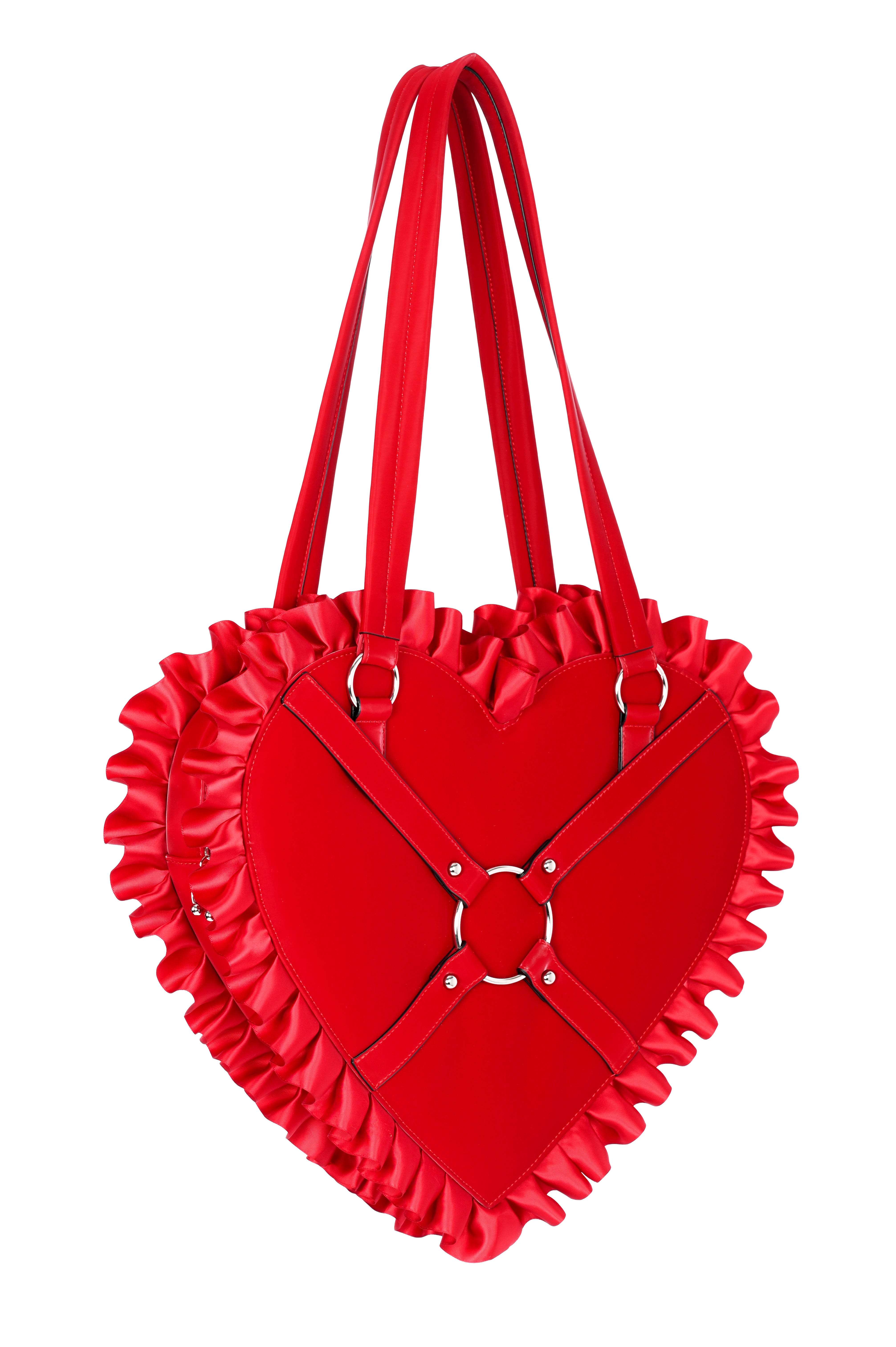 Red PVC Heart Tote – FOXBLOOD