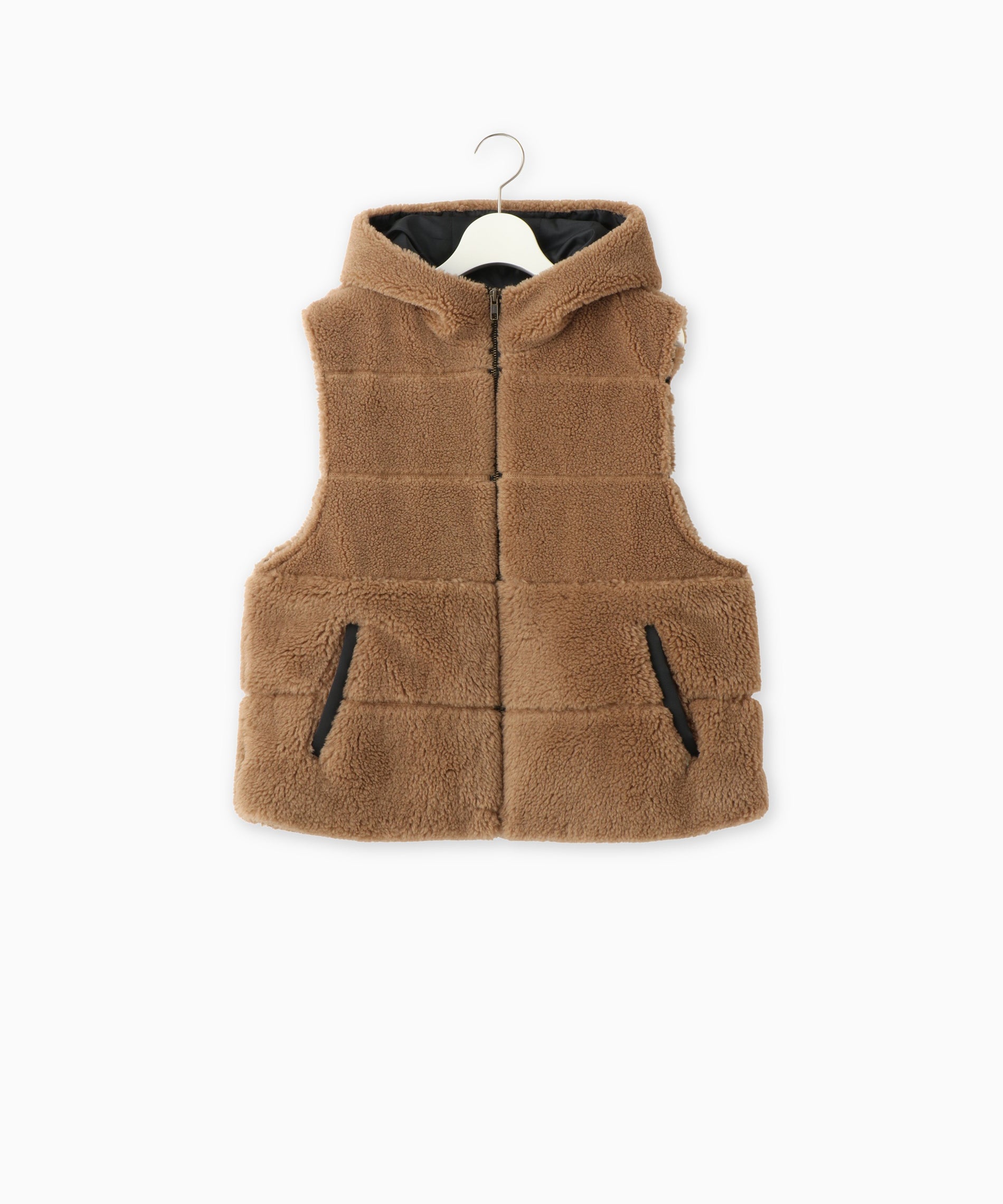 フード付きボアベスト – FACE SANS FARD