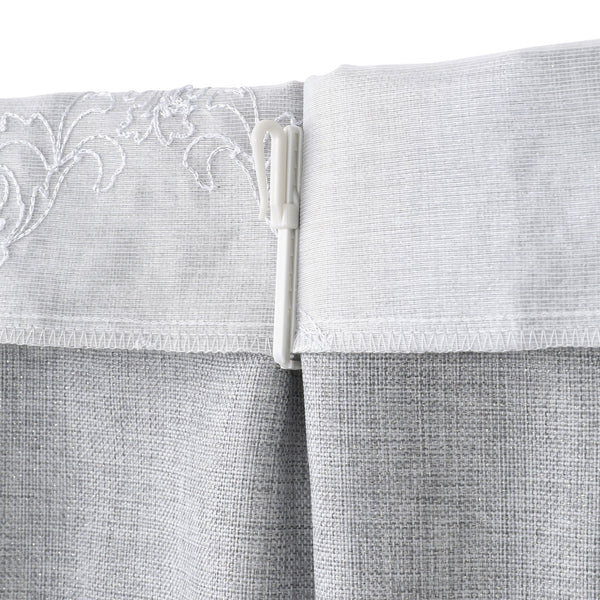 ラメ×リマニフィ ダブルカーテン H1350×W1000 グレー（レース&ドレープ