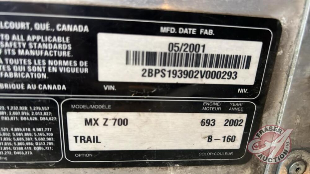 Ski-Doo MXZ 700 snowmobile