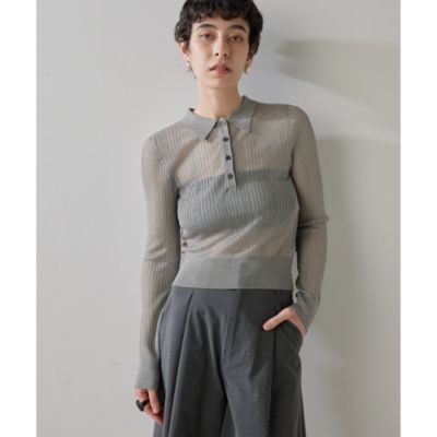 Whim Gazette(ウィム ガゼット)の【THE PAUSE】シアーポロニット通販