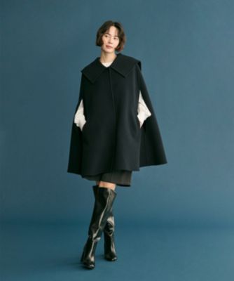 Newans(ハッシュニュアンス)のセーラーカラーダブルフェイスケープ