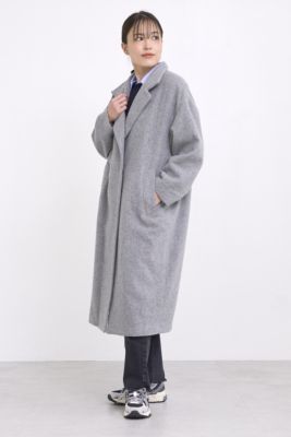 mizuiro ind(ミズイロインド)の【LEE別注】スタンドカラーウールコート