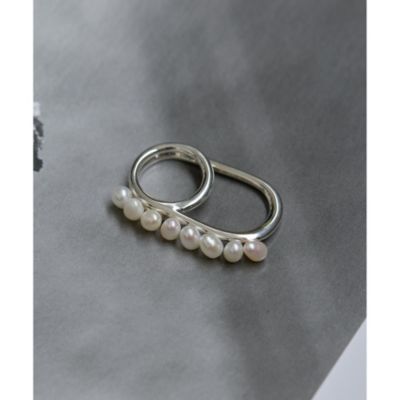 Whim Gazette(ウィム ガゼット)の【Hoaw.】パールダブルリング通販