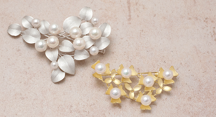 シルバーパールブローチ | 藤塚時計店