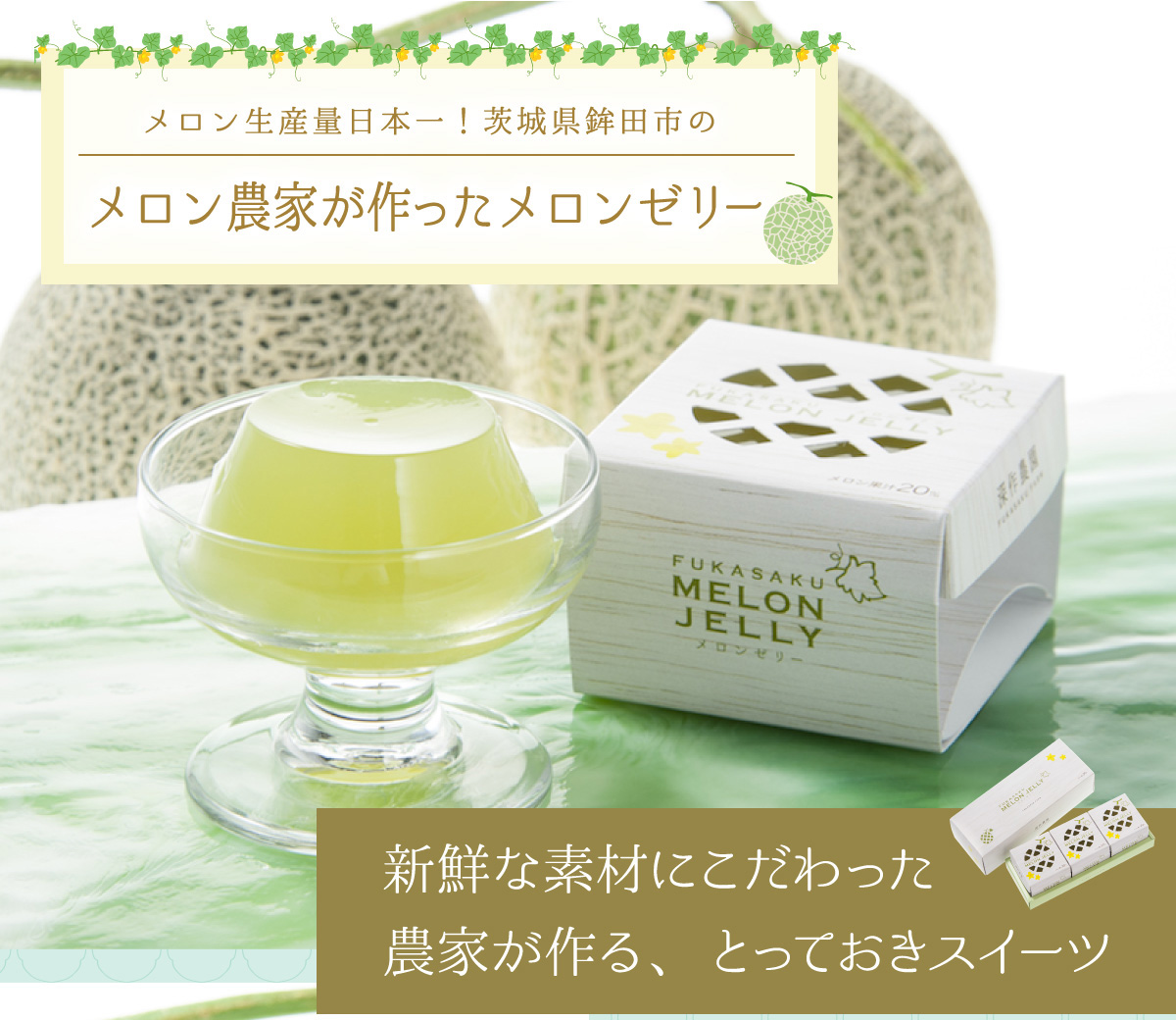 フカサクメロンゼリー』 9個入り | 深作農園