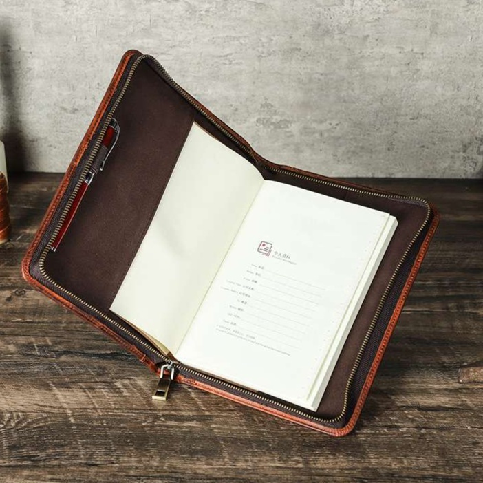 ブックカバー ヴィンテージ風レザーオーガナイザー A5（ビジネス書