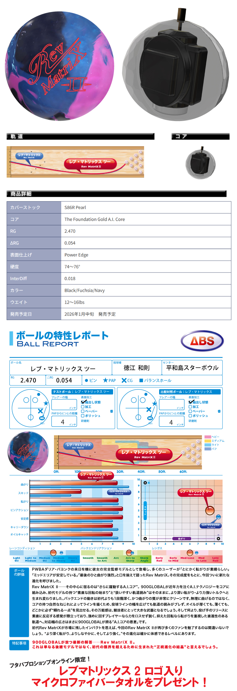 ☆購入特典あり☆【ボウリングボール ABS 900グローバル 900GLOBAL