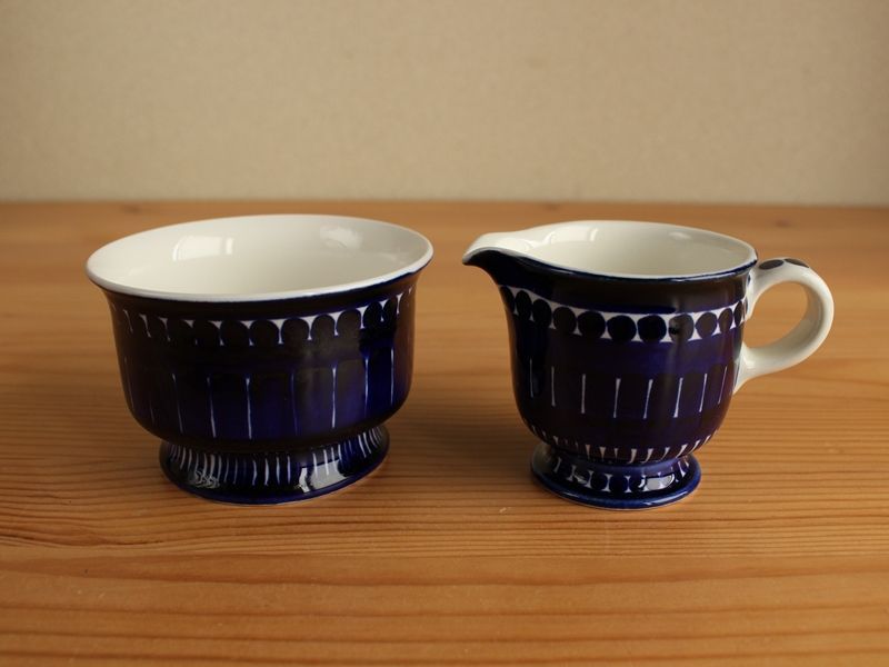 アラビア・バレンシアのクリーマー＆シュガーポット。オリジナルモデル。